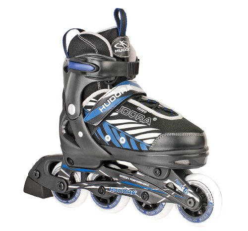 HUDORA Inline Skates Leon, Inline skates for children / teenagers & adults in black/blue