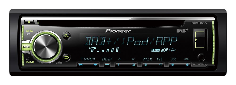 Pioneer DEH-X6800DAB Car Stereo with DAB+ Tuner/USB/Aux-in, Black