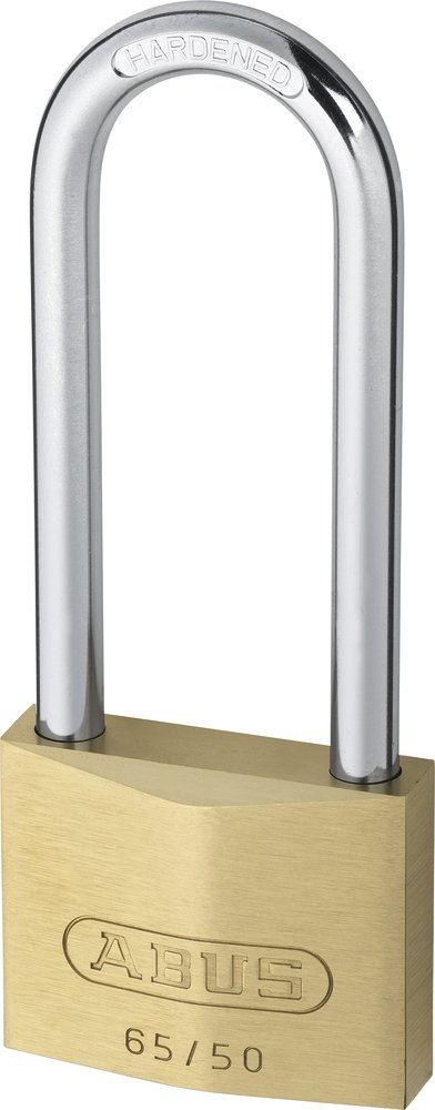 ABUS 12018 80mm Long Shackle Brass Padlock with 6502 Alike Keyed, Gold, 50 mm - Image 2