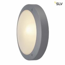 SLV 229072 BULAN ceiling light, round, silvergrey, E14, max, 60W, satined glass, Aluminium, silver-grey, 30 x 9 cm