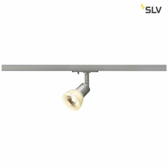 SLV 1-Phase PURIA Spotlight, LED spot, Ceiling, Track System, Interior Lighting / GU10 10W Grey, Aluminium, 10 W