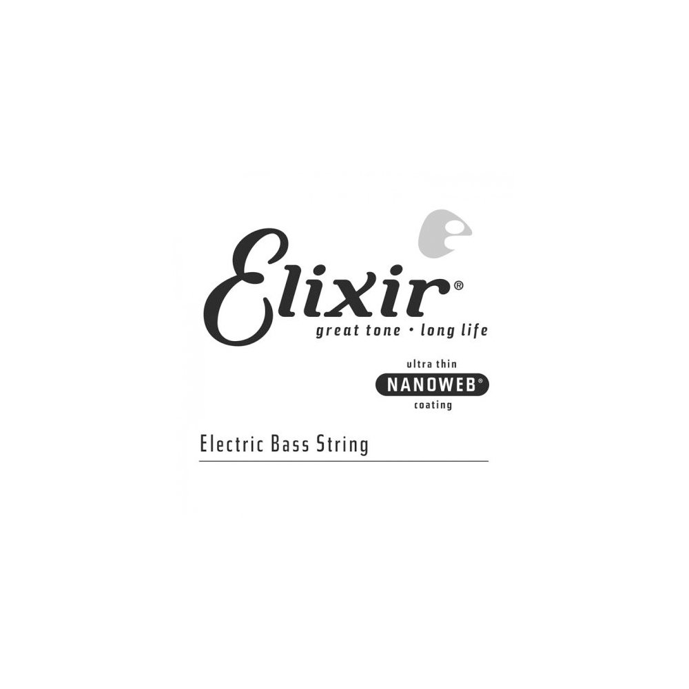 Elixir Strings Electric Bass String NANOWEB Coating, .100, Long Scale, no Colour