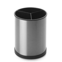 ibili "Prisma" Stainless Steel/Plastic Rotating Utensil Holder, Silver/Black, 14 x 18 cm