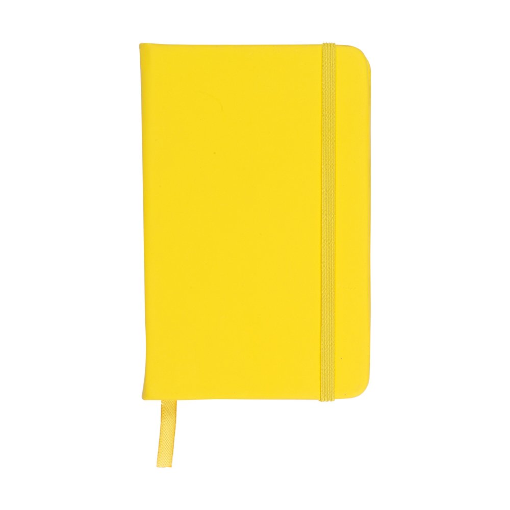 eBuyGB A6 Coloured Hardback Lined Paper Notebook, Yellow 1301208, Pack of 1