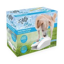 ALL FOR PAWS Chill Out Dog Drinking Water Fountain Garden Dispenser Hydration Summer Accessory Outdoor Step & Spray Auto Paw Press