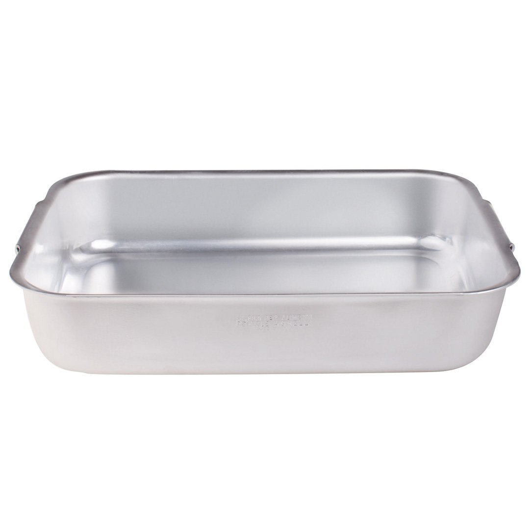 Pentole Agnelli Family Cooking Aluminium Rectangular Roasting Plate With Opaque Finish, Length 32 Cm, Silver, 32x23 cm