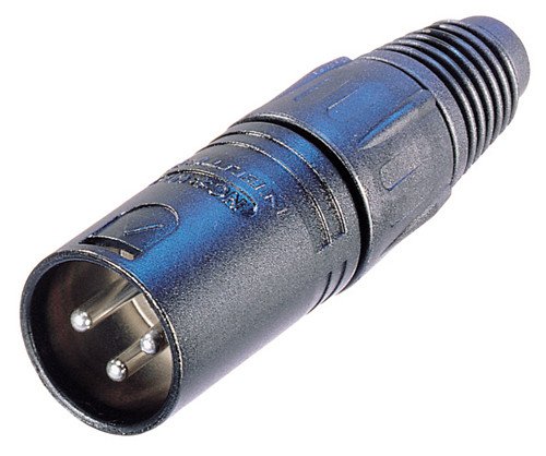 Neutrik NC3MX-BAG Male 3 Pin XLR Line Plug, Black, Einheitsgröße