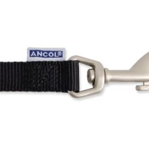 Ancol Viva Soft Touch Padded Snap Lead Black, Size 100 x 2.5 cm, Max kg 75 kg, Weather Proof
