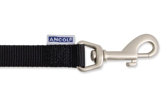 Ancol Viva Soft Touch Padded Snap Lead Black, Size 100 x 2.5 cm, Max kg 75 kg, Weather Proof