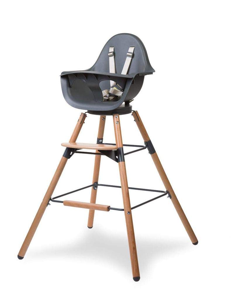 BEABA, Extra Long Leg Set for Evolu 2 Baby High Chair, adapts to a 90cm high kitchen island or bar, Footrest, Beechwood