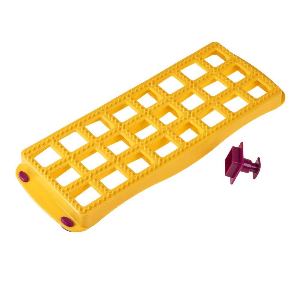 Metaltex 24-Piece Square Shape Ravioli Mould with Filling Ejector, Silver, 252322, 24 Ravioli - Image 2