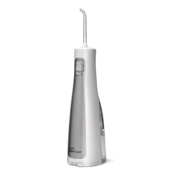 Waterpik Cordless Freedom Water Flosser, Portable and Waterproof Battery Powered Dental Plaque Removal Tool, Ideal for Travel, Small Bathrooms or In-Shower Use, White (WF-03UK010)
