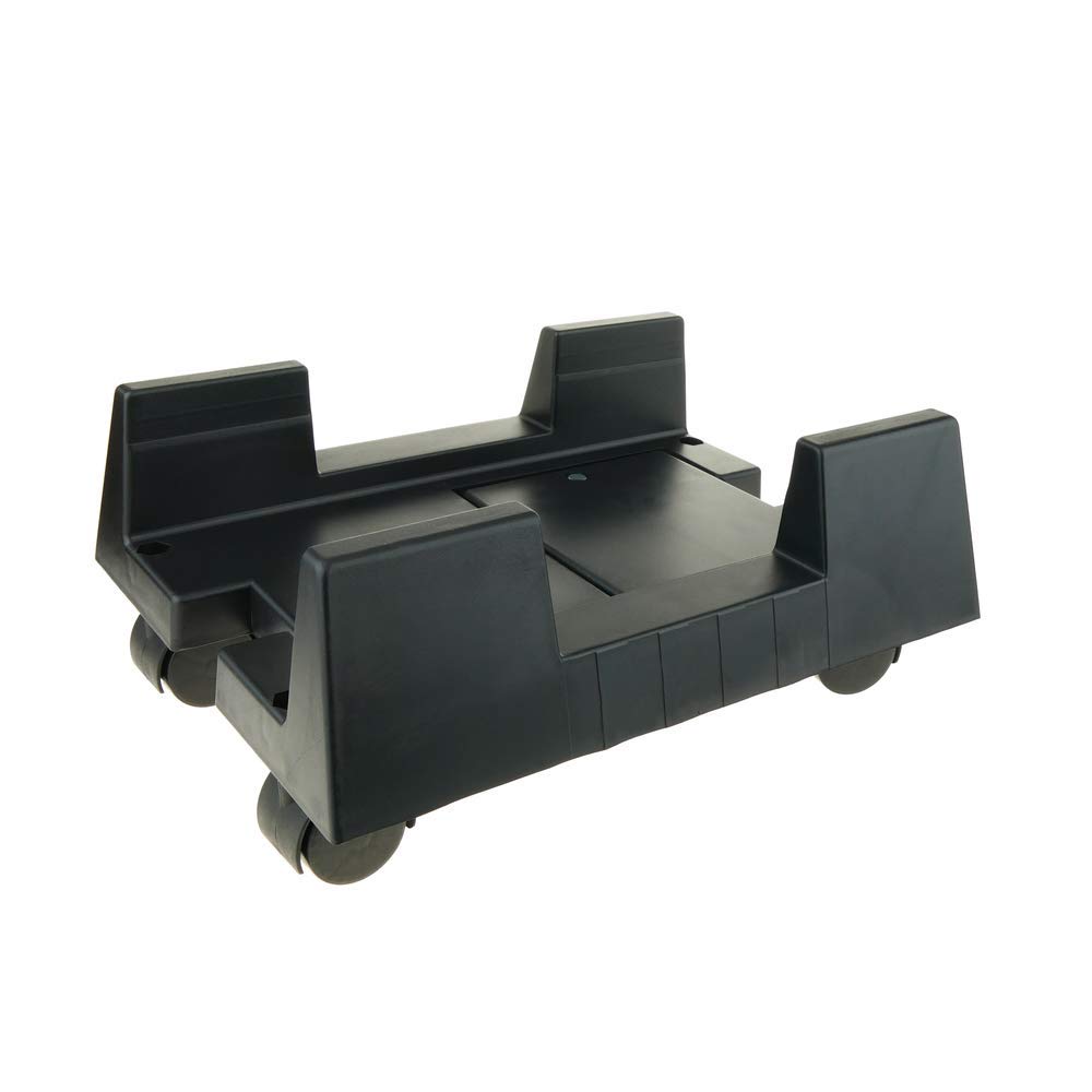 BeMatik - PC stand for computer support with wheels in black color, grey