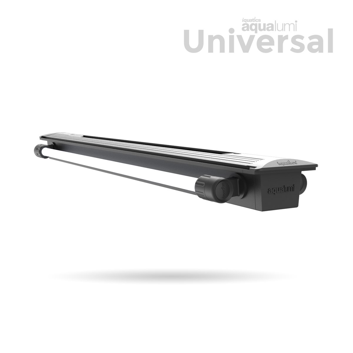 iQuatics AquaLumi Aquarium Lighting Universal Extendable T5 Unit Tubes, 100cm 2 Tube, Black