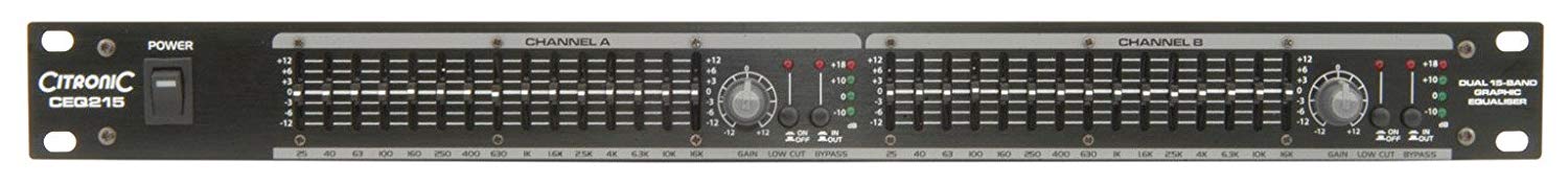 Citronic Professional 19" Rack Mountable Dual 15-Band Graphic Equaliser - Image 2
