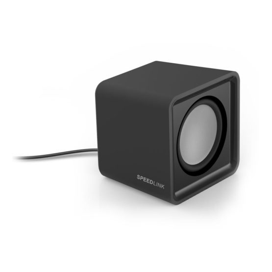 SPEEDLINK SL-810004-BK Twoxo Stereo Compact Cube designed USB Powered 5W Speakers –3.5mm jack for use with PC, tablet or smartphone – Multimedia sound for music, games and video - Black - Image 2