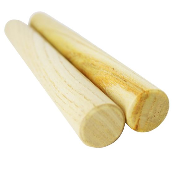 A-Star AP4101 Maple Wooden Claves, 20 cm - Pair - Handheld Rhythm Sticks, Educational Percussion Instrument, Natural