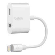 Belkin 3.5 mm Audio + Charge Rockstar (iPhone Aux Adapter/iPhone Charging Adapter for iPhone 13, 13 Pro, 13 Pro Max, 13 mini, 12, 12 Pro/Pro Max, 12 mini and More)