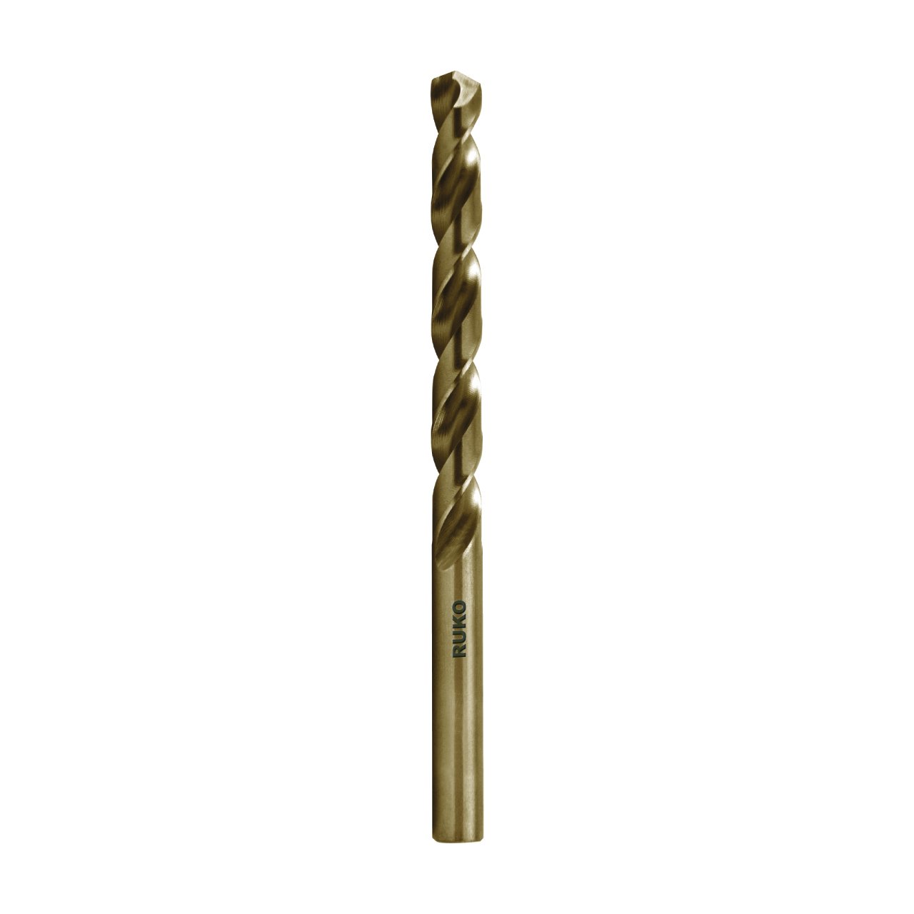 Ruko HSSE-Co 5 Twist Drill Bit, DIN 338, Type VA, Gold Finish, 12.0 mm Diameter, 151.0 mm Length, R215120