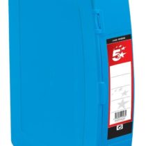 5 Star Premier Box File Polypropylene with Twin Clip Lock Foolscap Blue