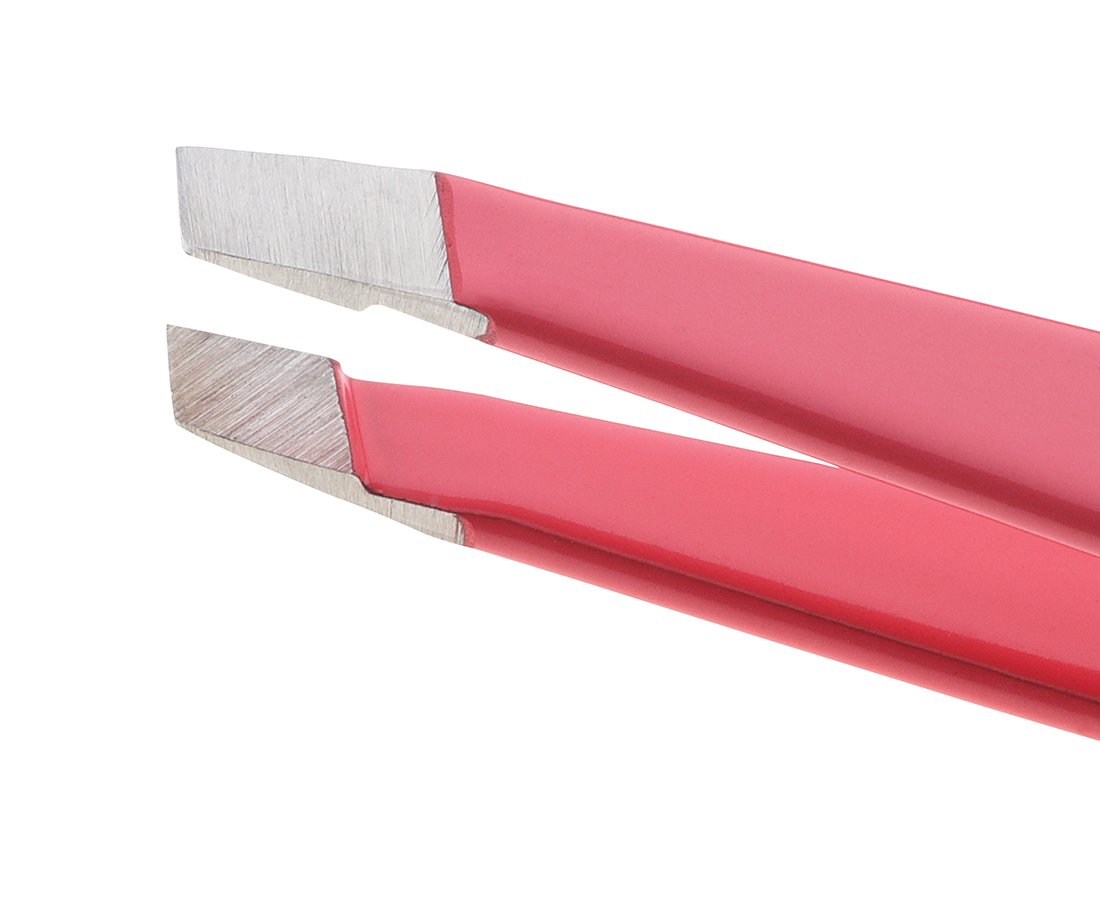 Tweezerman Mini Slant Tweezer, Geranium, Coral - Image 2