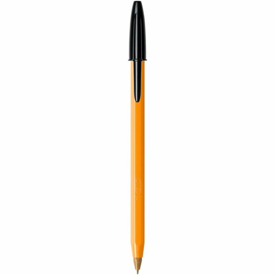 Bic Orange Fine Ballpoint Pens, Fine Point (0.8 mm), Black Ink, Box of 20 - Writing Pens with Long-Lasting Ink, Black - Image 2