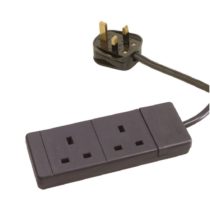pro elec PL13974 Double Socket Extension - Black