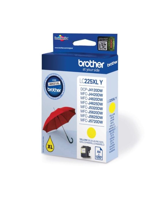 Brother LC-225XLY Inkjet Cartridge, Yellow, Single Pack, High Yield, Includes 1 x Inkjet Cartridge, Brother Genuine Supplies - Image 4