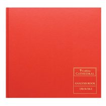 Collins Debden Ltd 061438 150 Series 297 x 315 mm 96 Pages Cathedral Analysis Book 4 Debit and 16 Credit Columns, Red, Pack of 1