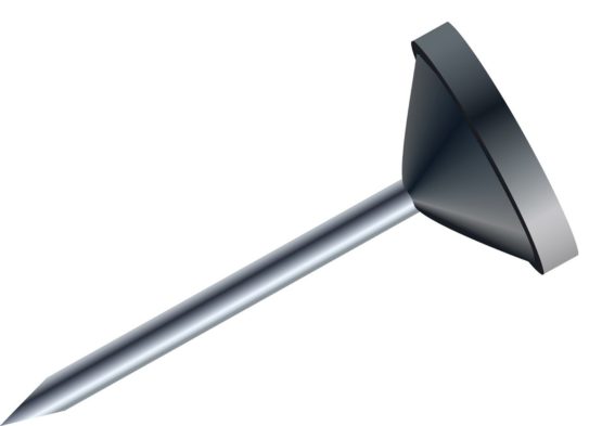 Exacompta Flat Headed Pins, 8 x 5 mm - Black, Pack of 100