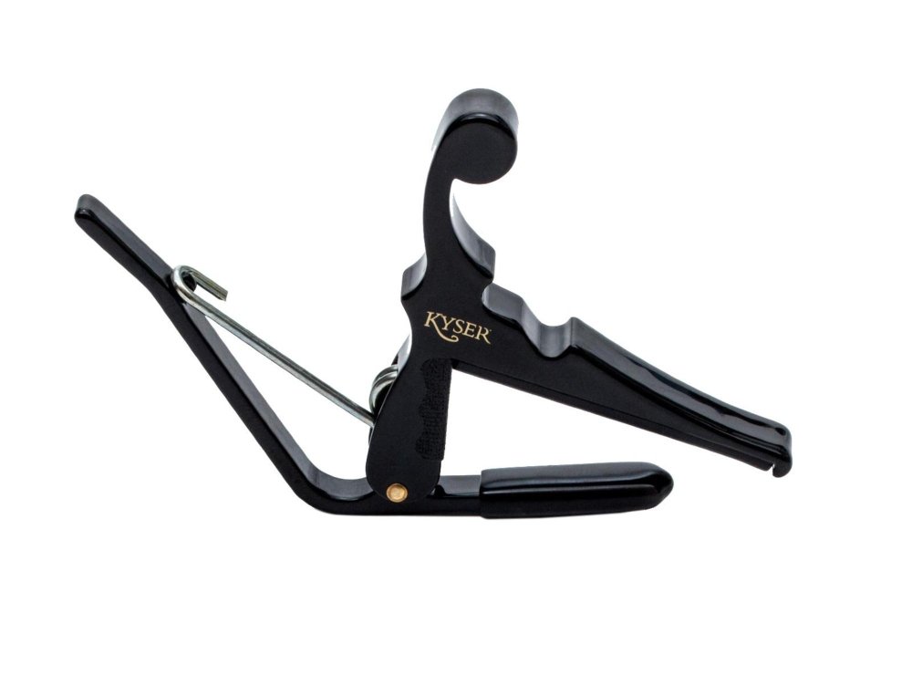 Kyser Quick-Change Capo for banjos ukuleles and mandolins, Black, KBMB, 0 - Image 2