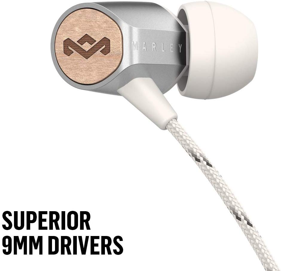House of Marley Uplift 2.0, Noise Isolating In-Ear Headphones/Earphones, 9mm Drivers, Hands-Free Calling In-Line Mic - Image 2