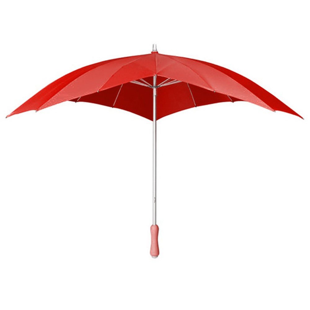 Falcone Parapluie Droit - Toile en Forme de Coeur Rouge Stick Umbrella, 80 cm, Red (Rouge), 80 centimeters - Image 4