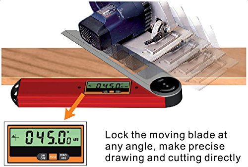 CMT DAF-001 Digital Angle Finder 0-360° (265X50X25mm), Grey - Image 4