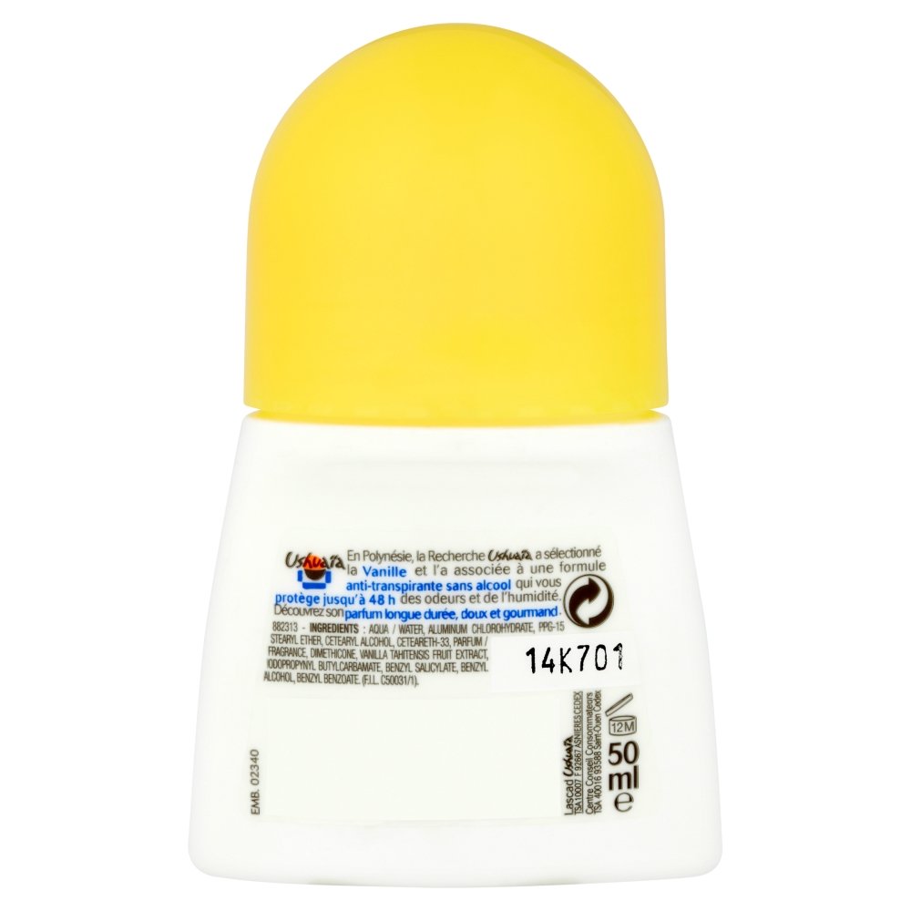 Ushuaïa - Women's Roll-On Deodorant with Polynesian Vanilla Fragrance 48-hour Effectiveness - 50 ml, 50 ml (Pack of 1) - Image 2