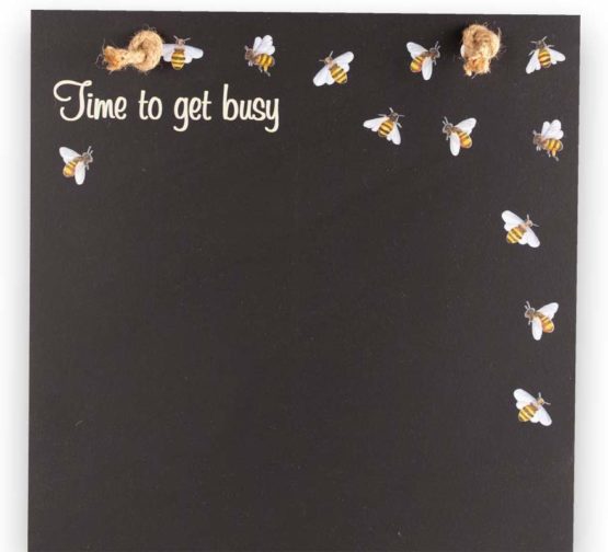 Chalkboards UK CHB155 Honey Bees Tall Thin Chalkboard with Rope/Tray and Chalk, Wood, Black, 60 x 26.5 x 1 cm - Image 2