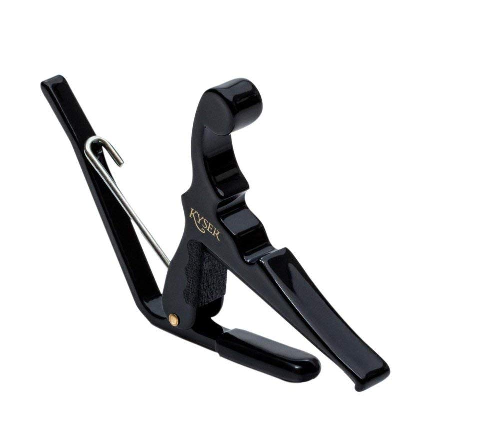 Kyser Quick-Change Capo for banjos ukuleles and mandolins, Black, KBMB, 0