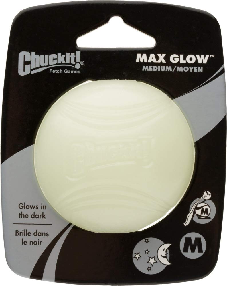 Chuckit - Max Glow Ball Medium - 6 cm - dog toy - 1 piece, Multi - Image 3
