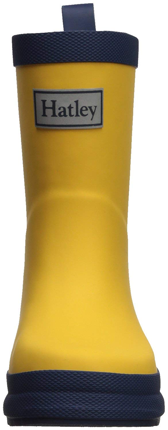 Hatley Kids Classic Wellington Rain Boots, Yellow (Yellow & Navy), 10 UK, (28 EU), Yellow Navy, 10 UK Child - Image 2