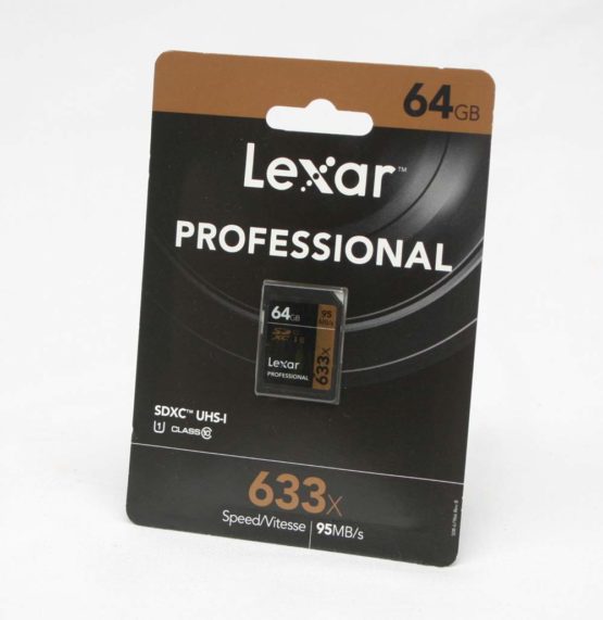 Lexar 64GB Professional Class 10 95MB/s (633x) SDHC/SDXC UHS-I Memory Card LSD64GCB1EU633