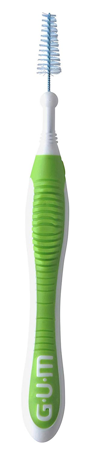6 pieces Gum Trav-ler 1.1 mm interdental brushes + 6 caps, Green - Image 3