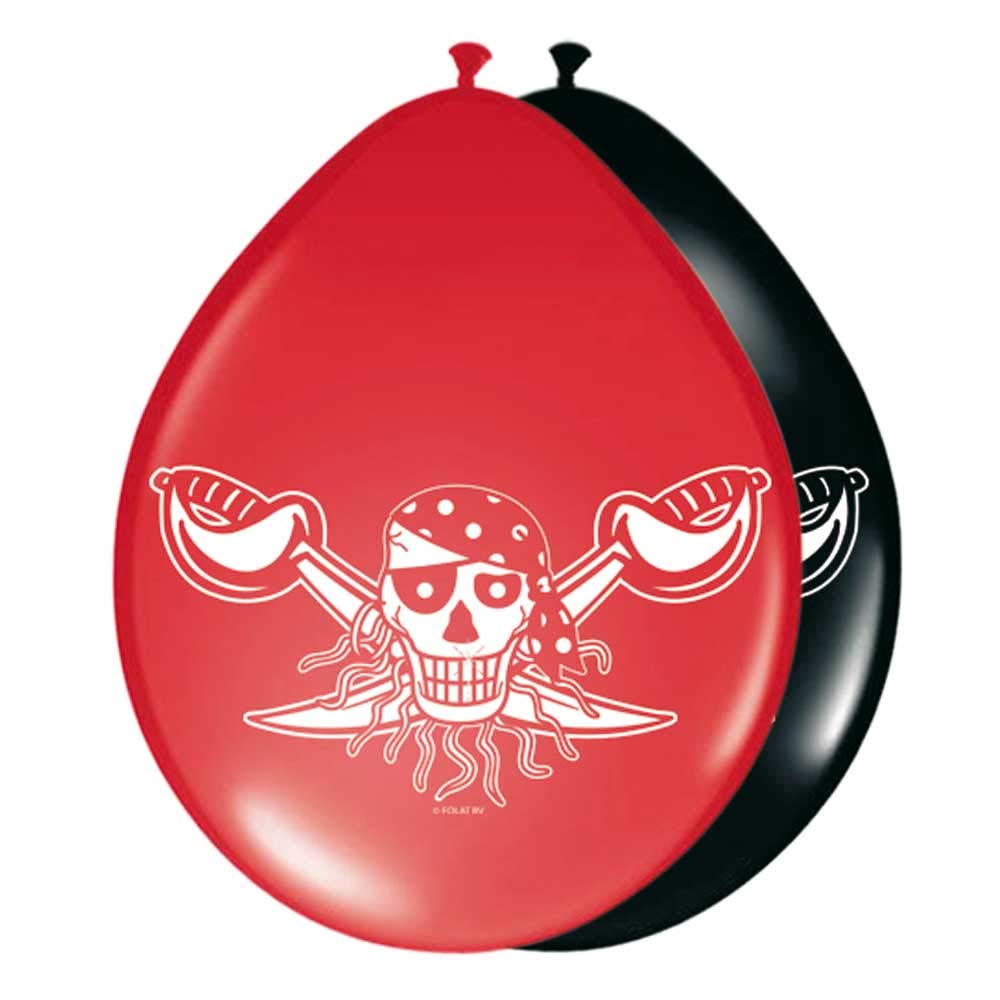 Amscan Folat - Pirate Balloons - Red - 8 Pieces