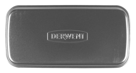 Derwent Pencil Tin, Double Layered Storage With Removable Inner Tray, Professional Quality, 2300582 - Image 3
