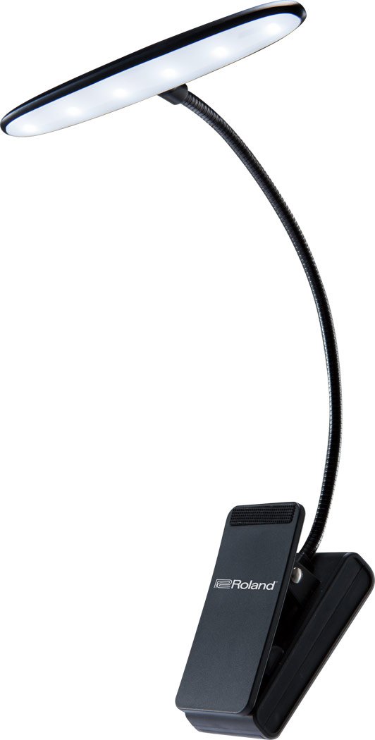 Roland Led Clip Light with Cool White Leds, 6 Bulbs (Lcl-25C), Powered By Three Aaa-Size Batteries, Black