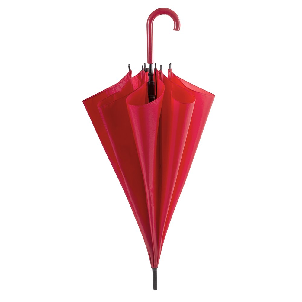 eBuyGB Automatic Opening Plastic Crook Curved Handle Wedding Umbrella Coloured Rainproof for Men Women, Kids, Unisex - Image 2