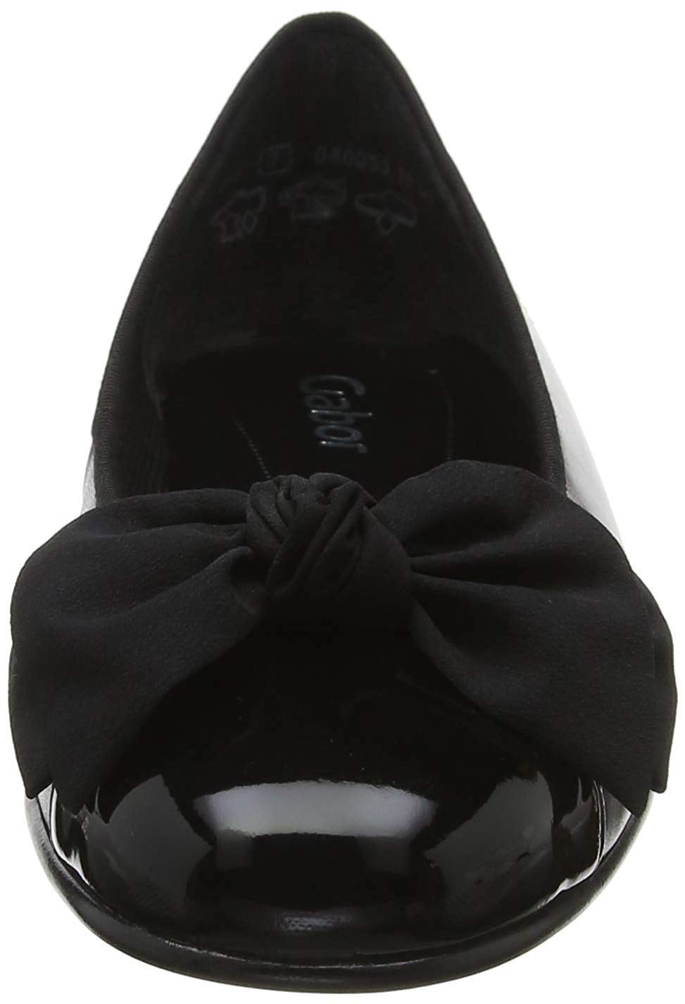 Gabor Women's Basic Ballet Shoes, Black (Black Leather/Patent HT), 8 UK, Black Black Leather Patent Ht - Image 2