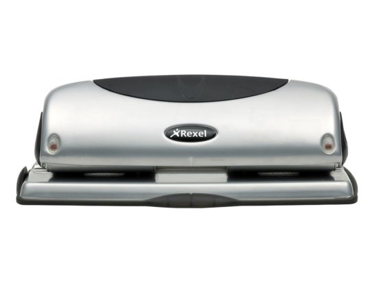 Rexel Precision 425 4 Hole Punch, 25 Sheet Capacity, Paper Alignment Indicator, Metal, Silver/Black, 2100753 - Image 3