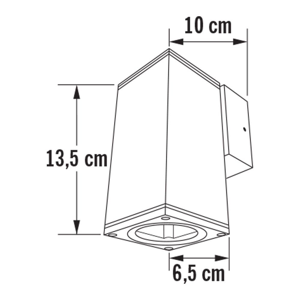 Konstsmide Outdoor Wall Lights/Monza Down Modern Outdoor Wall Lantern/1 x 35 W GU10 Max Wall Lamp/Clear Glass Lens/Aluminium/IP44/Outside Light Anthracite - Image 4