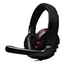 Dynamode DH-878 Over The Head Stereo Headset with Microphone Clear Calls, For Skype, Zoom Gaming, Call Center Office, Ultra-Comfort, Premium Sound, Lightweight Headband- Black Red