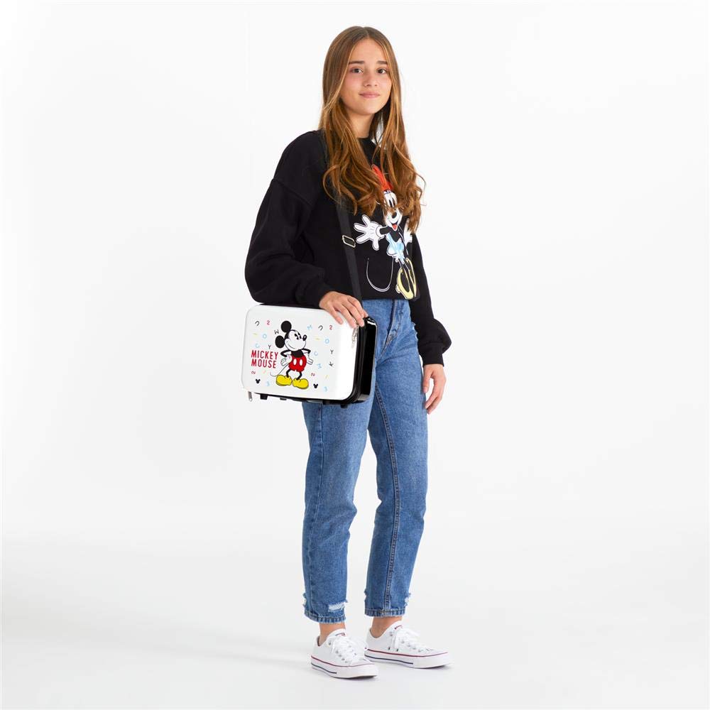 Mickey Style letters Adaptable Beauty Case, White (Blanco), 29x21x15 - Image 2